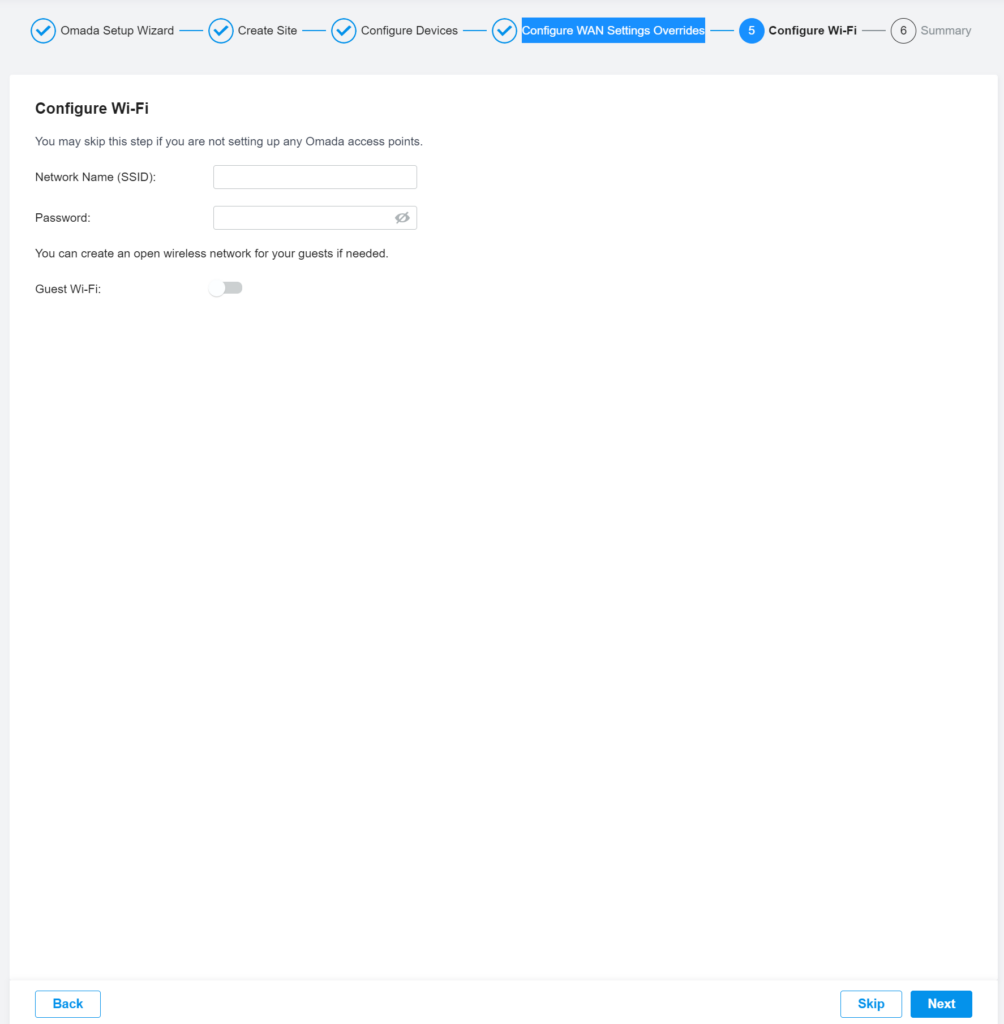 configure wifi Omada Software Controller