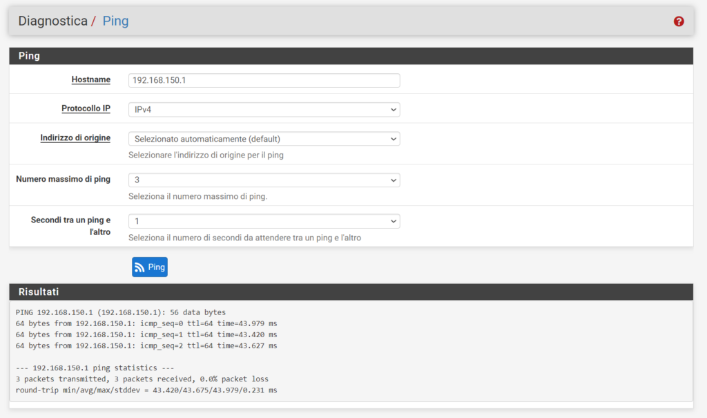 ping from pfsense to mikrotik tunnel