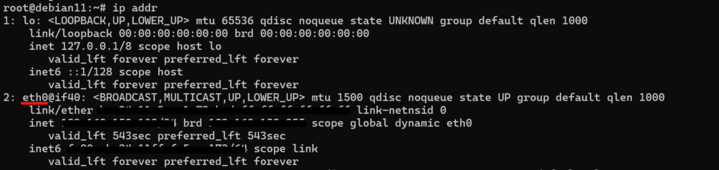 nome interfaccia di rete debian wireguard server