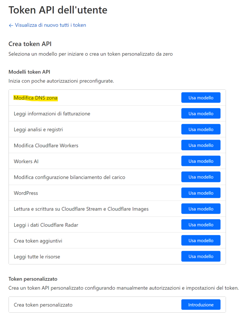 template API DNS Zone cloudflare